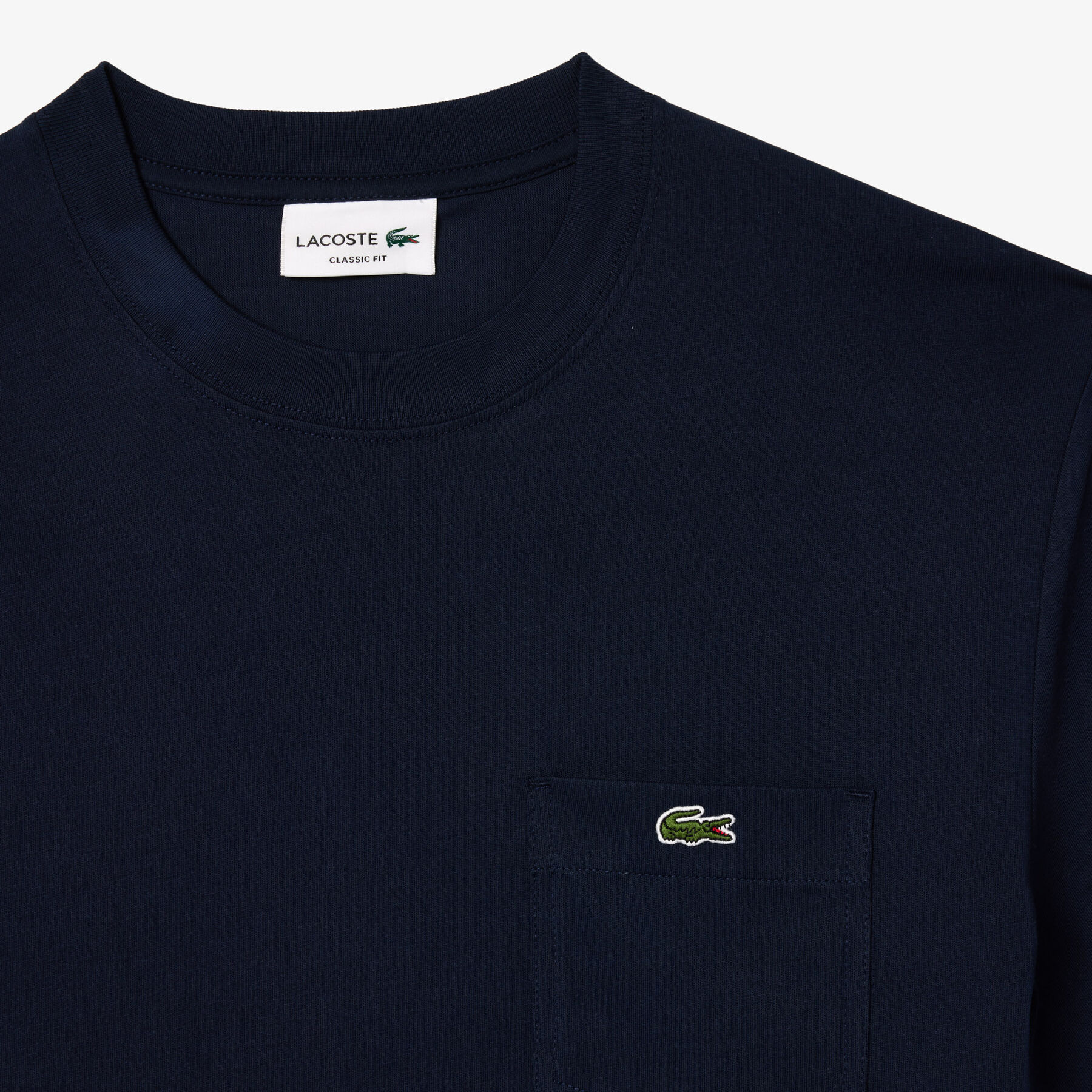 lacoste cotton t shirt with breast pocket