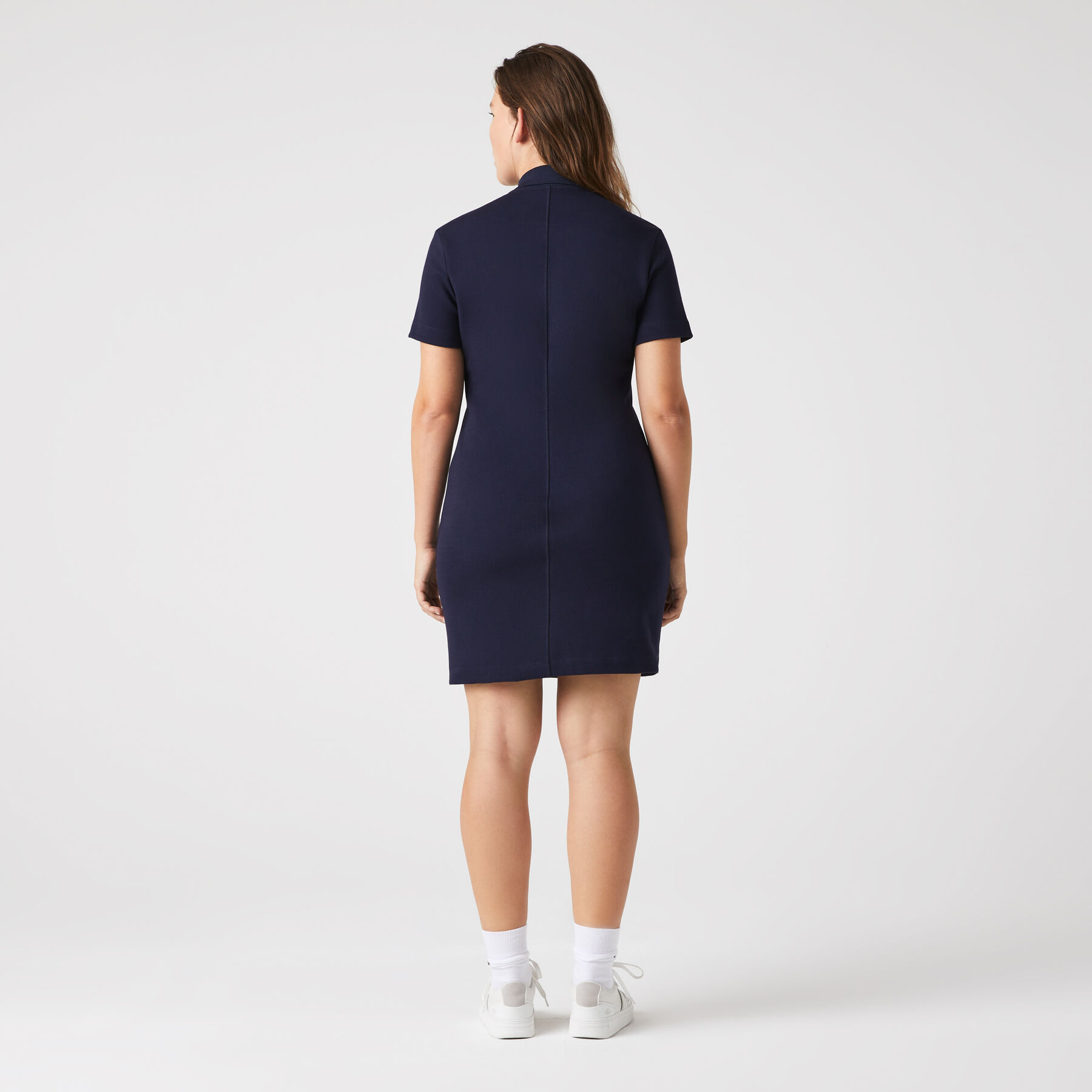 lacoste women s contrast branded two ply jersey polo dress