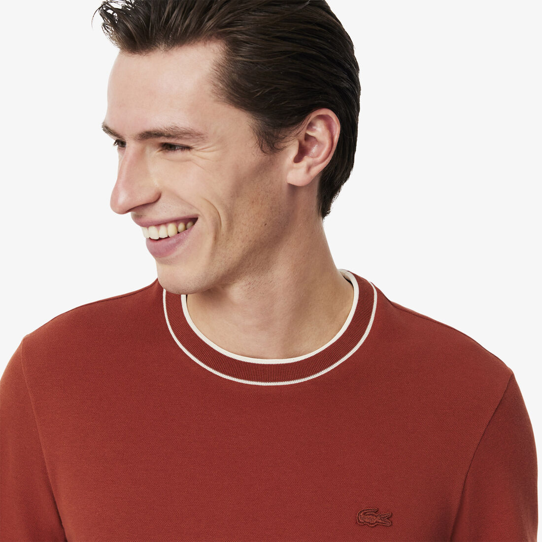 Stretch Pique Stripe Collar T-shirt Stretch Pique Stripe Collar T-shirt - TH8174-00-AFS