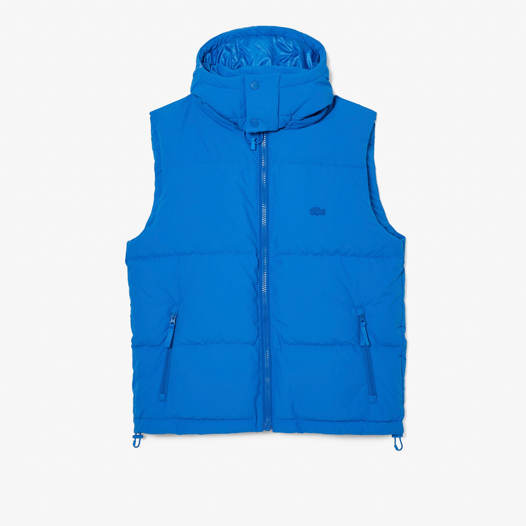 Down Gilet with Quilted Crocodile lacoste down gilet with quilted crocodile