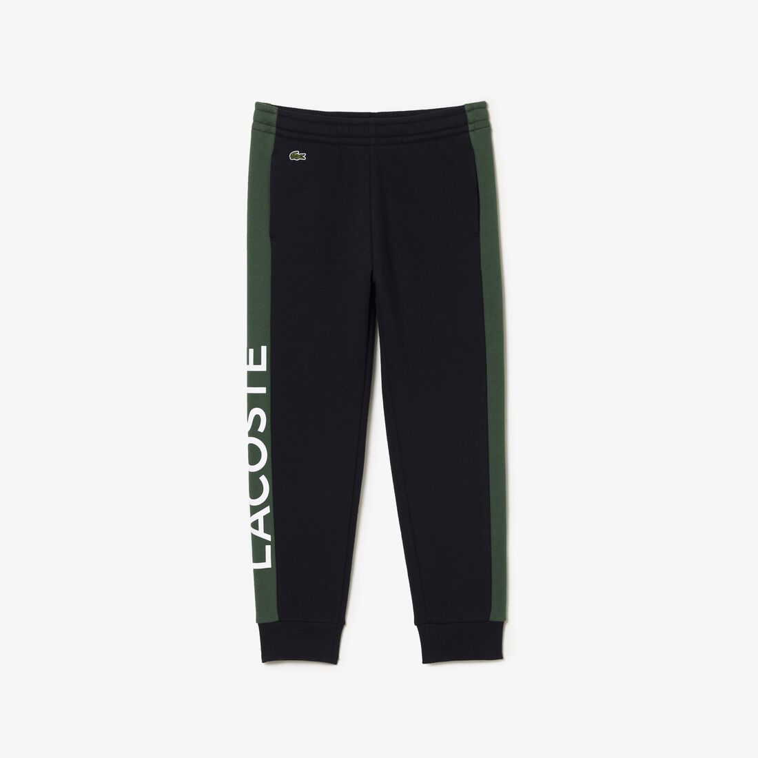 بنطال شينو لاكوست جبردين قطن مطاطي للأولاد Kids' Lacoste Organic Cotton and Recycled Polyester Track Pants - XJ5327-00-MI7