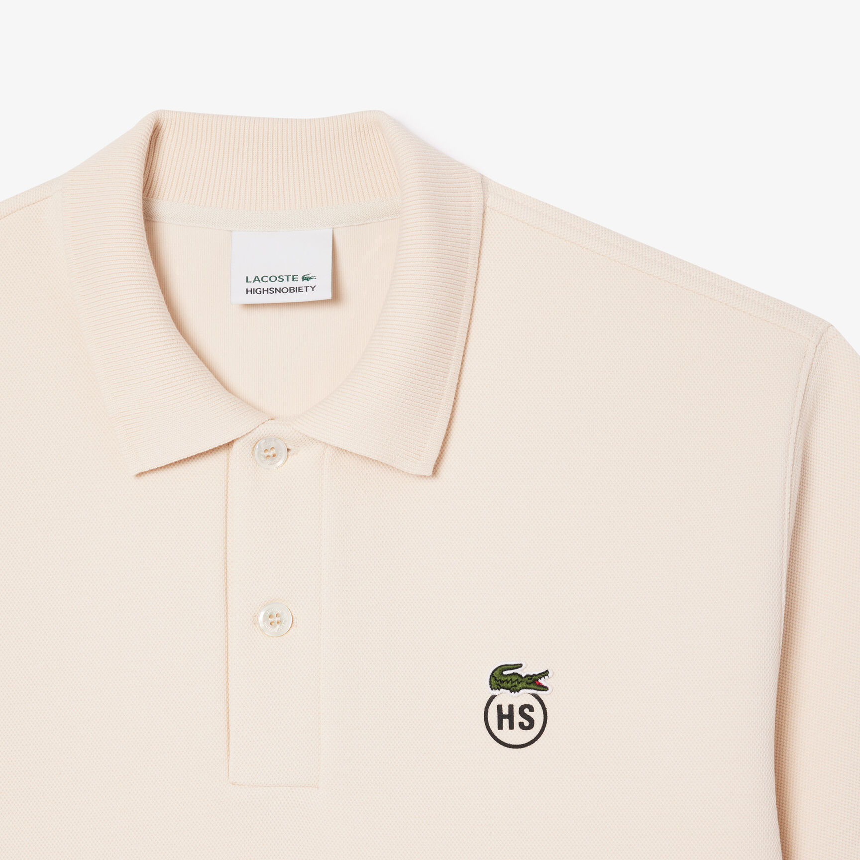 قميص بولو بيكيه كبير الحجم من Lacoste x Highsnobiety Lacoste x Highsnobiety Oversize Pique Polo Shirt - PH9417-00-IIT