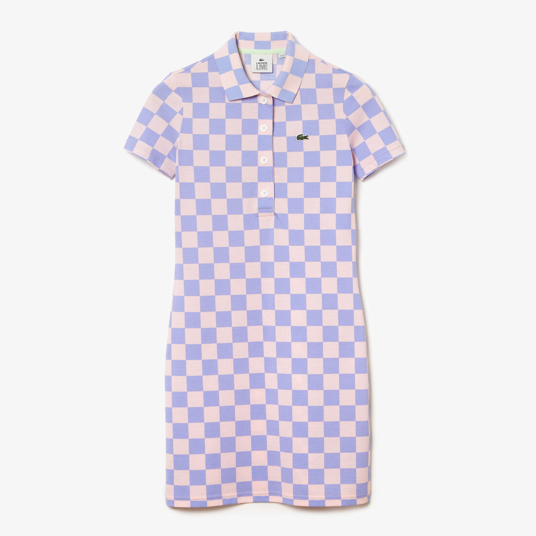 Women’s Lacoste LIVE Checkerboard Pattern Cotton Piqué Polo Dress Women’s Lacoste LIVE Checkerboard Pattern Cotton Piqué Polo Dress
