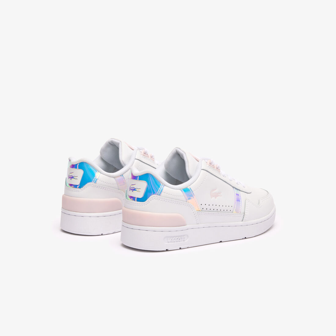 حذاء رياضي نسائي مصنوع من الجلد بلون الباستيل T-Clip Women's T-Clip Pastel Accent Leather Trainers - 47SFA0061-1Y9