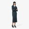 lacoste runway polo collar merino wool blend maxi dress
