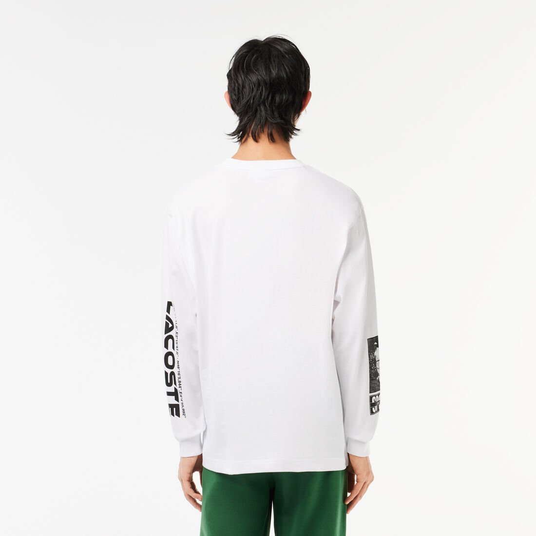 Loose fit T-shirt with Rene Lacoste print Loose fit T-shirt with René Lacoste print - TH2094-00-AU8
