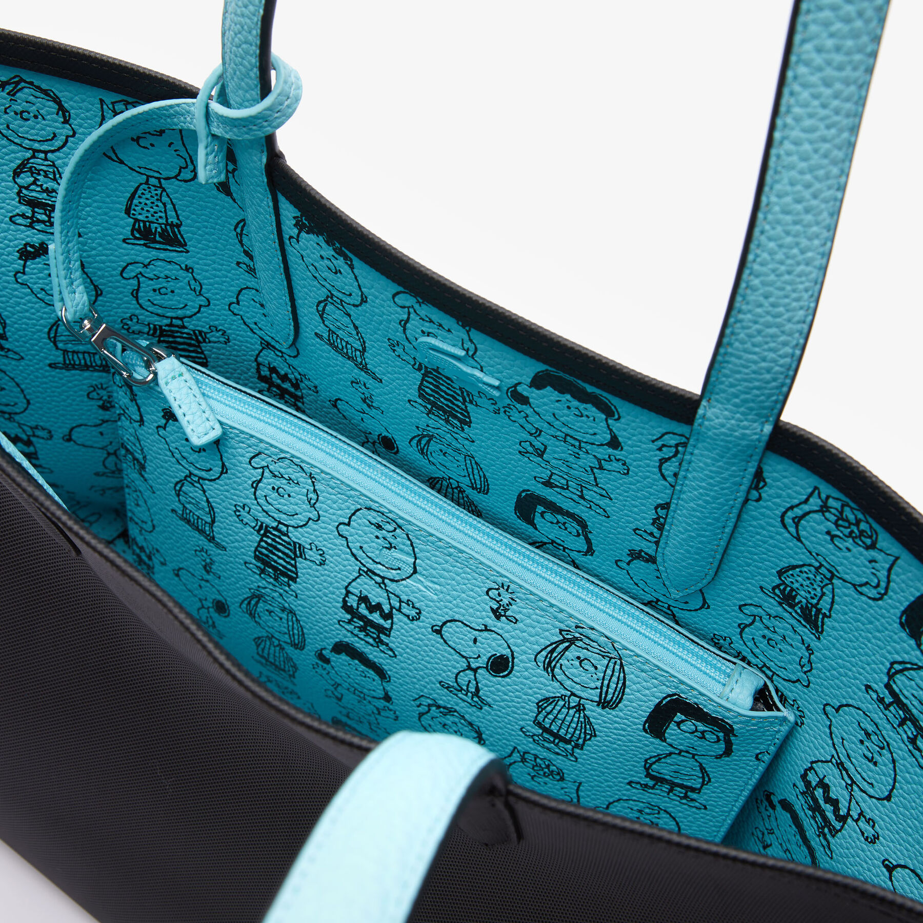 Women's Lacoste x Peanuts Zippered Print Pouch Large Shopper Bag women s lacoste x peanuts zippered print pouch large shopper bag