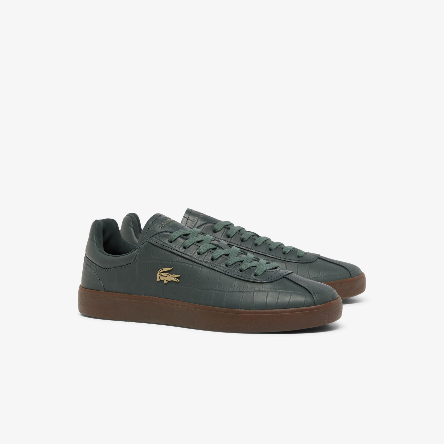 Men's Baseshot Leather Sneakers Men's Baseshot Leather Sneakers - 51SMA0076-GRG