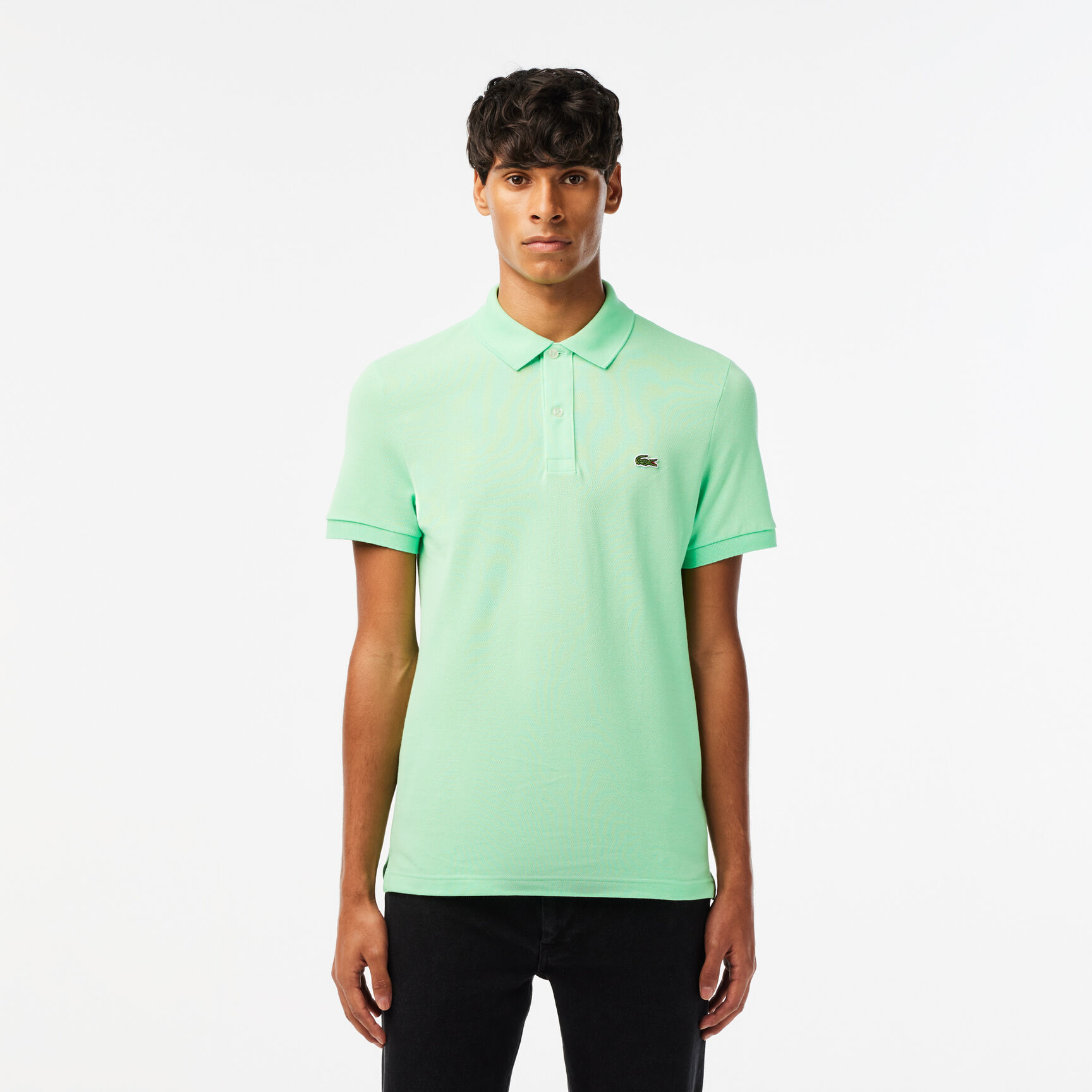 قميص بولو بيكيه بقصة ضيقة L.12.12 Original L.12.12 Slim Fit Petit Pique Cotton Polo Shirt - PH4012-00-0VZ