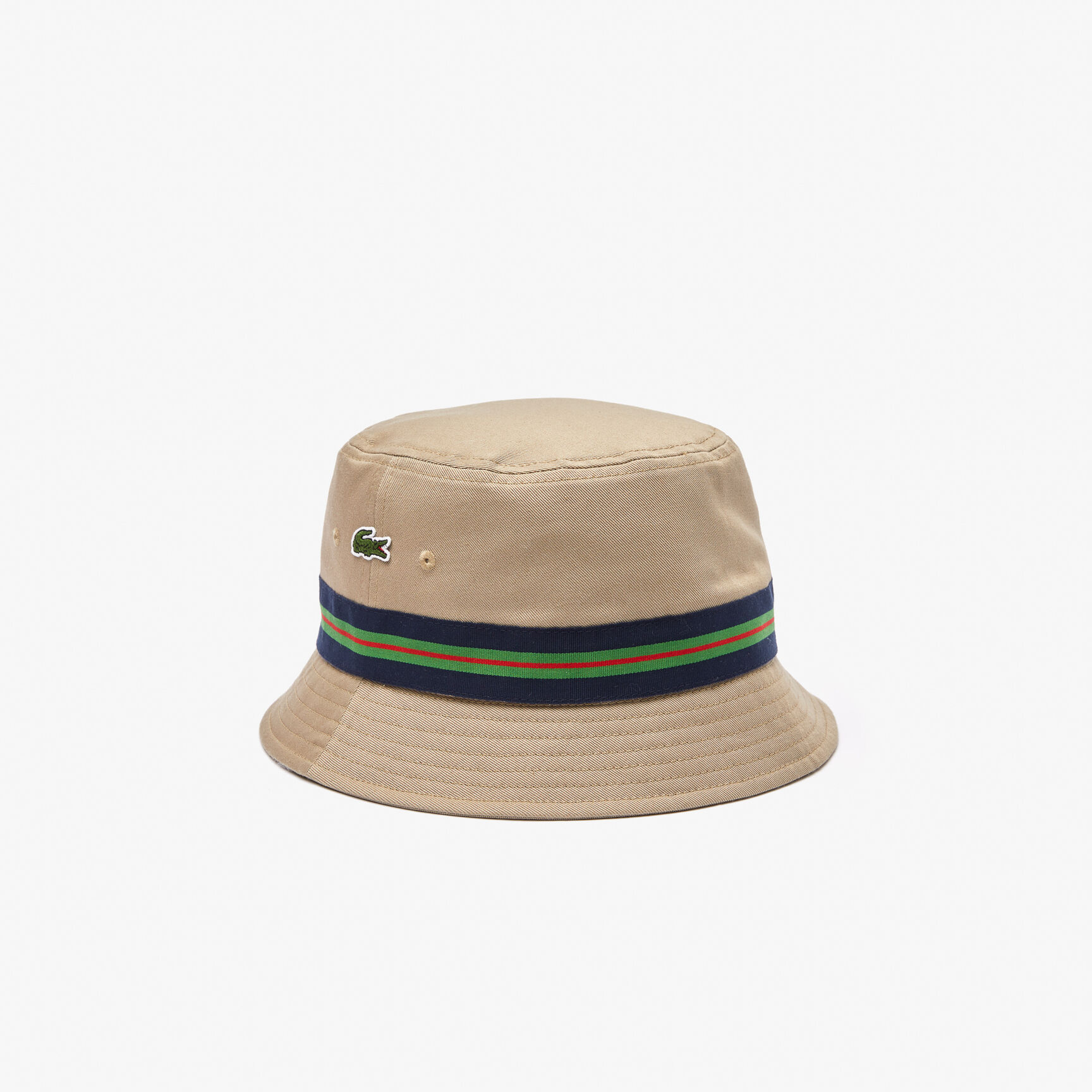 Unisex Lacoste Organic Cotton Stripe Band Bucket Hat Unisex Lacoste Organic Cotton Stripe Band Bucket Hat
