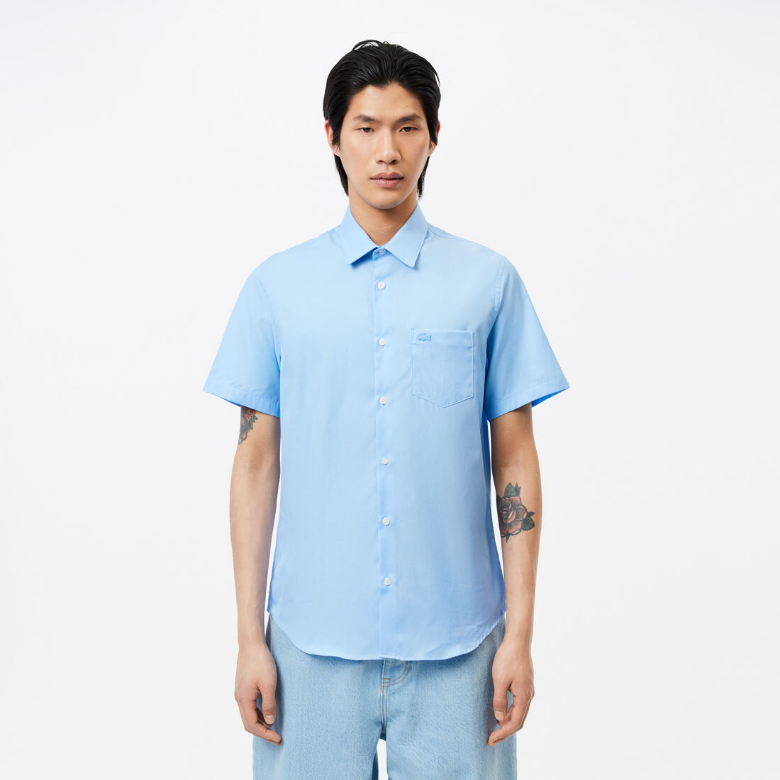 Men's Regular Fit Solid Cotton Shirt - CH8528-00-HBP