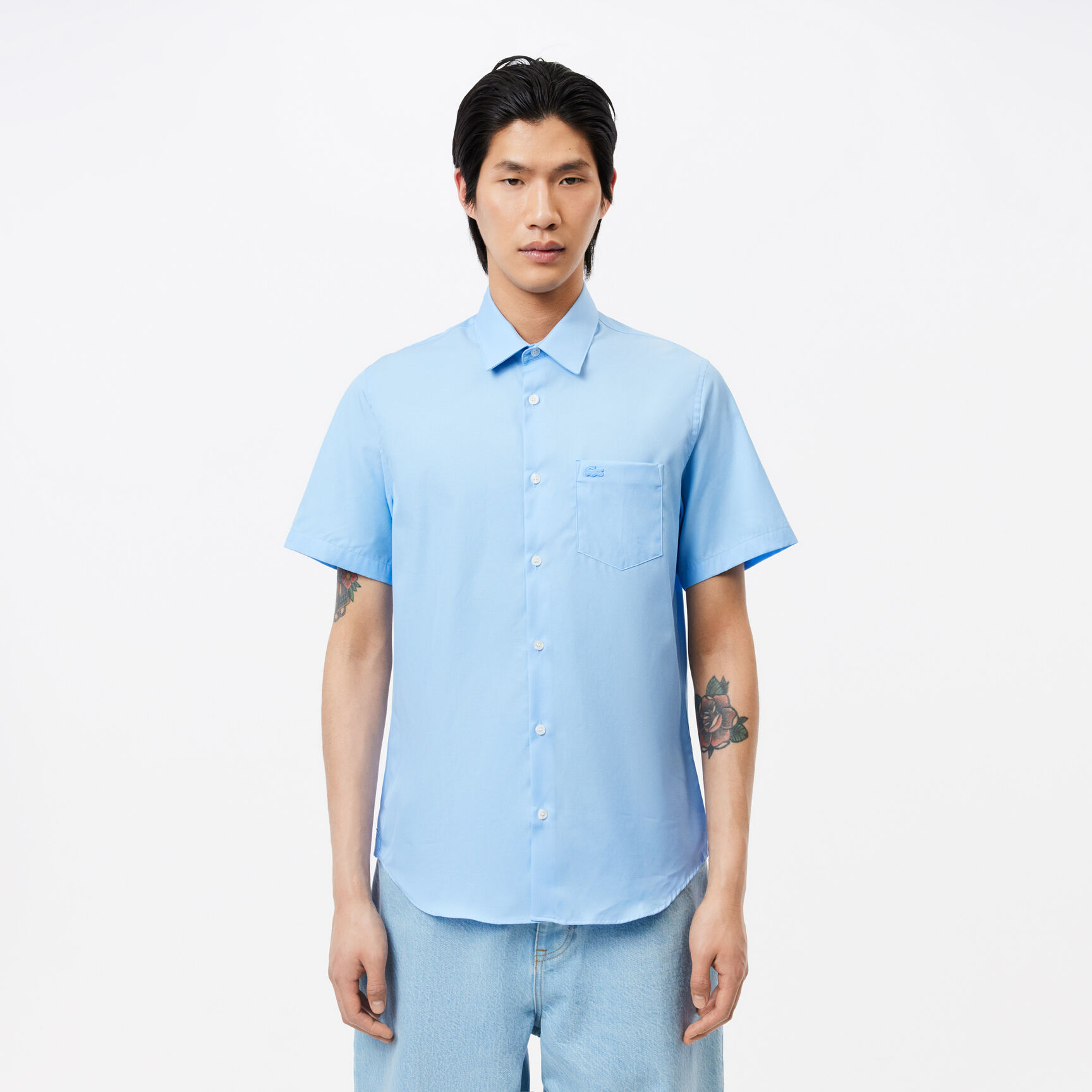 Men's Regular Fit Solid Cotton Shirt - CH8528-00-HBP
