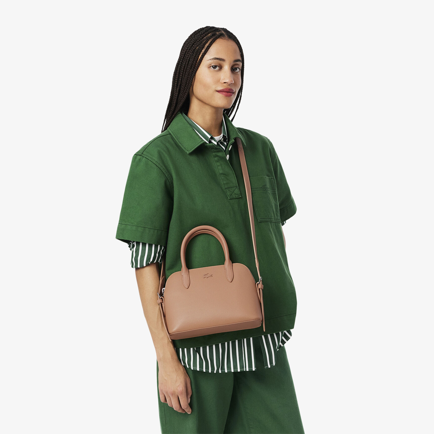 حقيبة شانتاكو بوغاتي صغيرة من جلد بيكيه Women's Chantaco Embossed Pique Leather Top Handle Bag - NF3723KL-N76