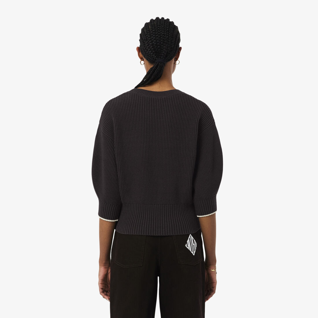 سترة قطنية برقبة دائرية Cotton Crew Neck Sweater - AF9860-00-3LA