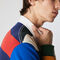 men s lacoste live loose fit colourblock cotton rugby style polo shirt