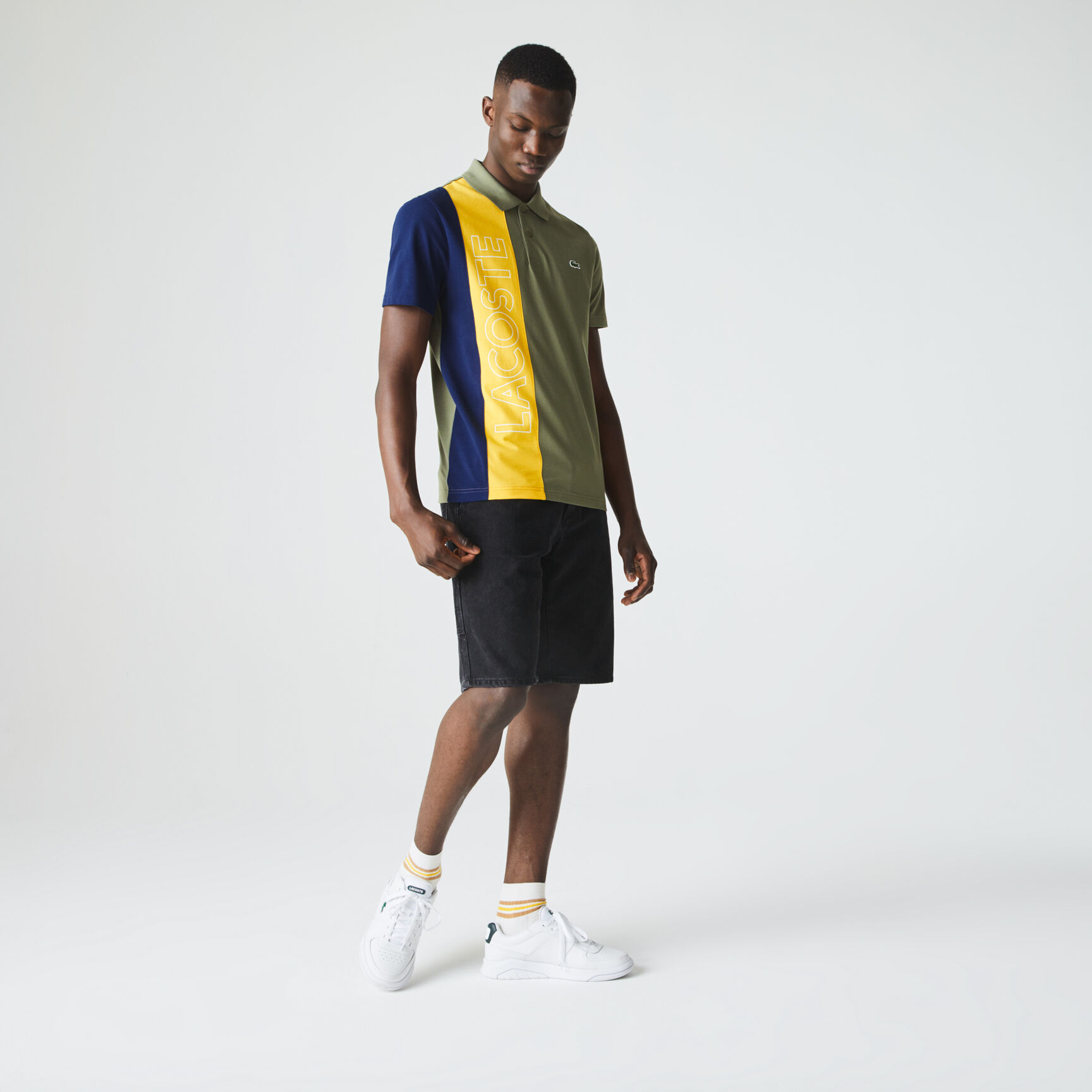 Men&rsquo;s Lacoste Regular Fit Colourblock Ultra-Lightweight Knit Polo Shirt