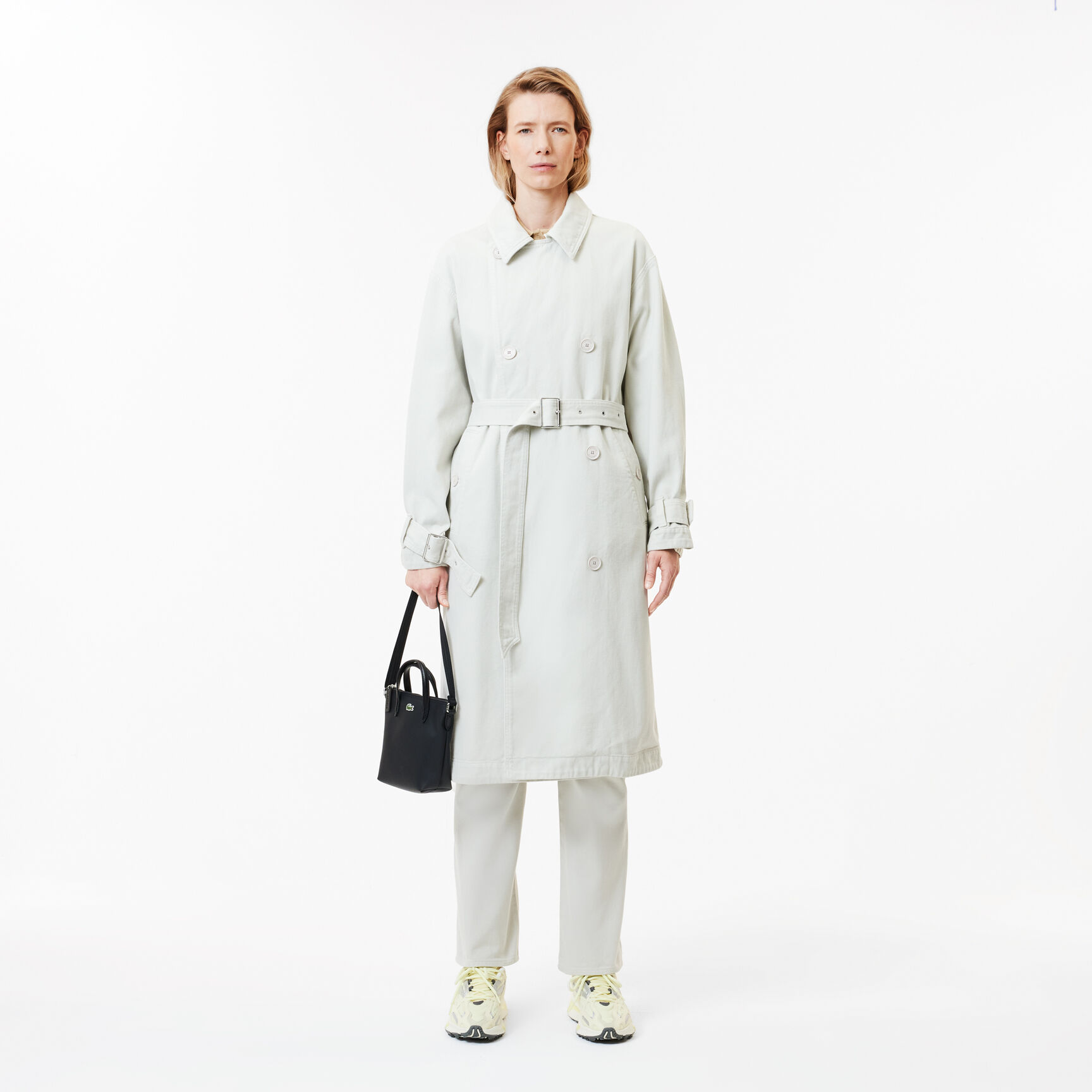 حقيبة يد كونسبت ميني قنب مطلي بيكيه بيتي بسحّاب للنساء مجموعة L.12.12 Women's L.12.12 Concept Petit Pique Coated Canvas Mini Zip Tote Bag - NF2609PO-000