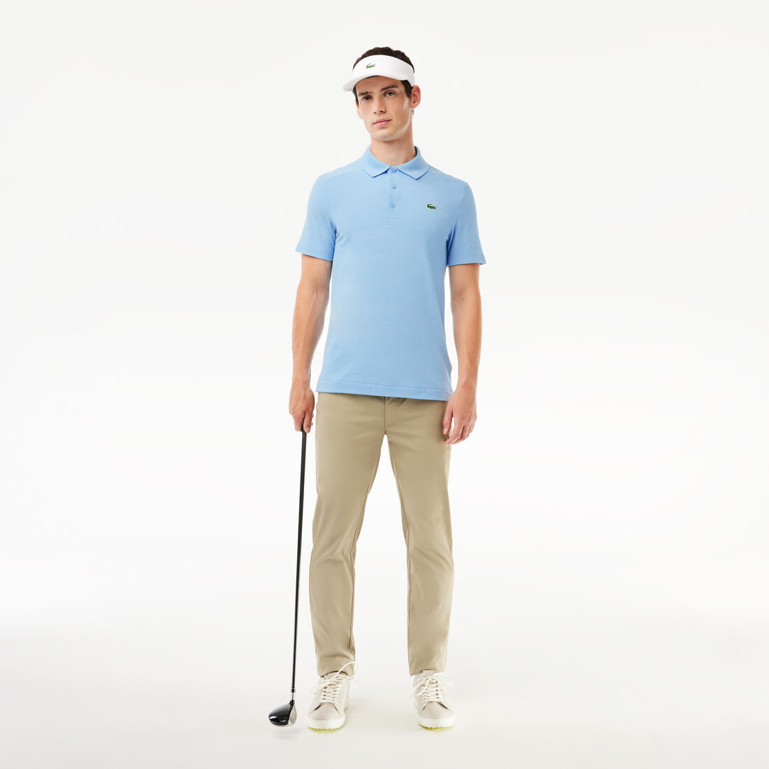 تي شيرت بولو بياقة بلون مغاير وقَصّة عادية من مجموعة سمارت باريس Men's Lacoste SPORT Organic Cotton Pique Golf Polo - DH9309-00-GN2