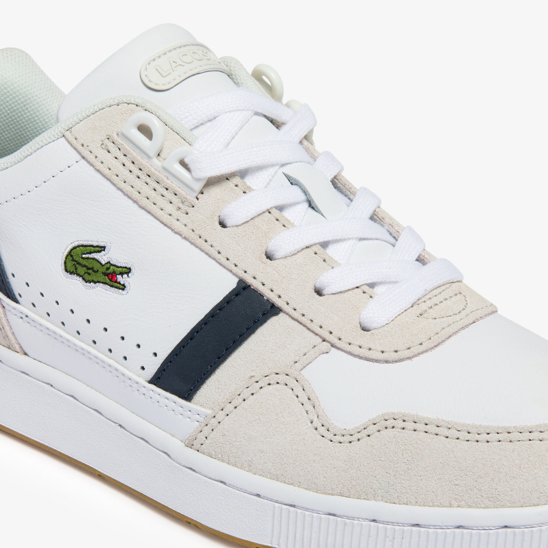 Women's T-Clip Tricolour Leather and Suede Trainers Women's T-Clip Tricolour Leather and Suede Trainers - 40SFA0043-407