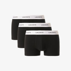 lacoste 3 pack stretch cotton trunks