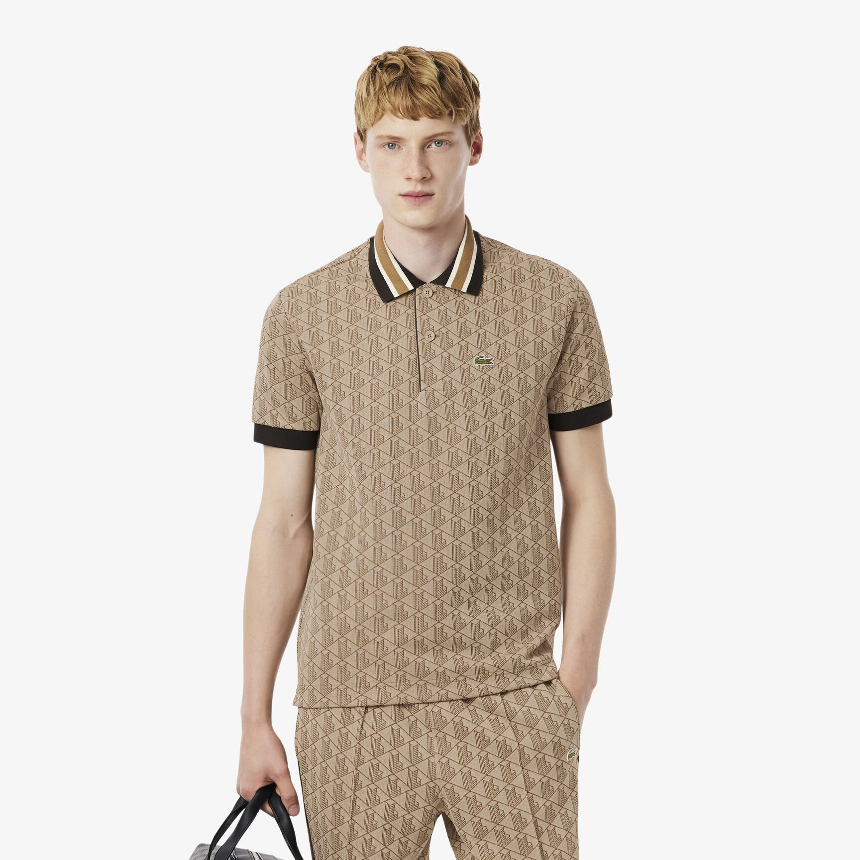 Classic Fit Monogram Jacquard Polo Shirt Classic Fit Monogram Jacquard Polo Shirt - DH1417-00-6IR