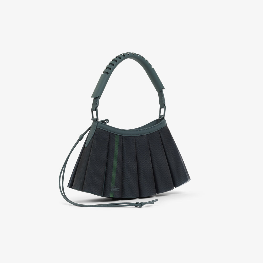 lacoste runway small leather mesh lenglen purse