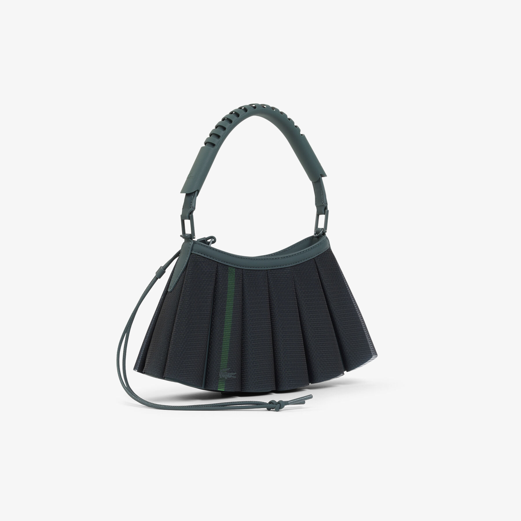 lacoste runway small leather mesh lenglen purse