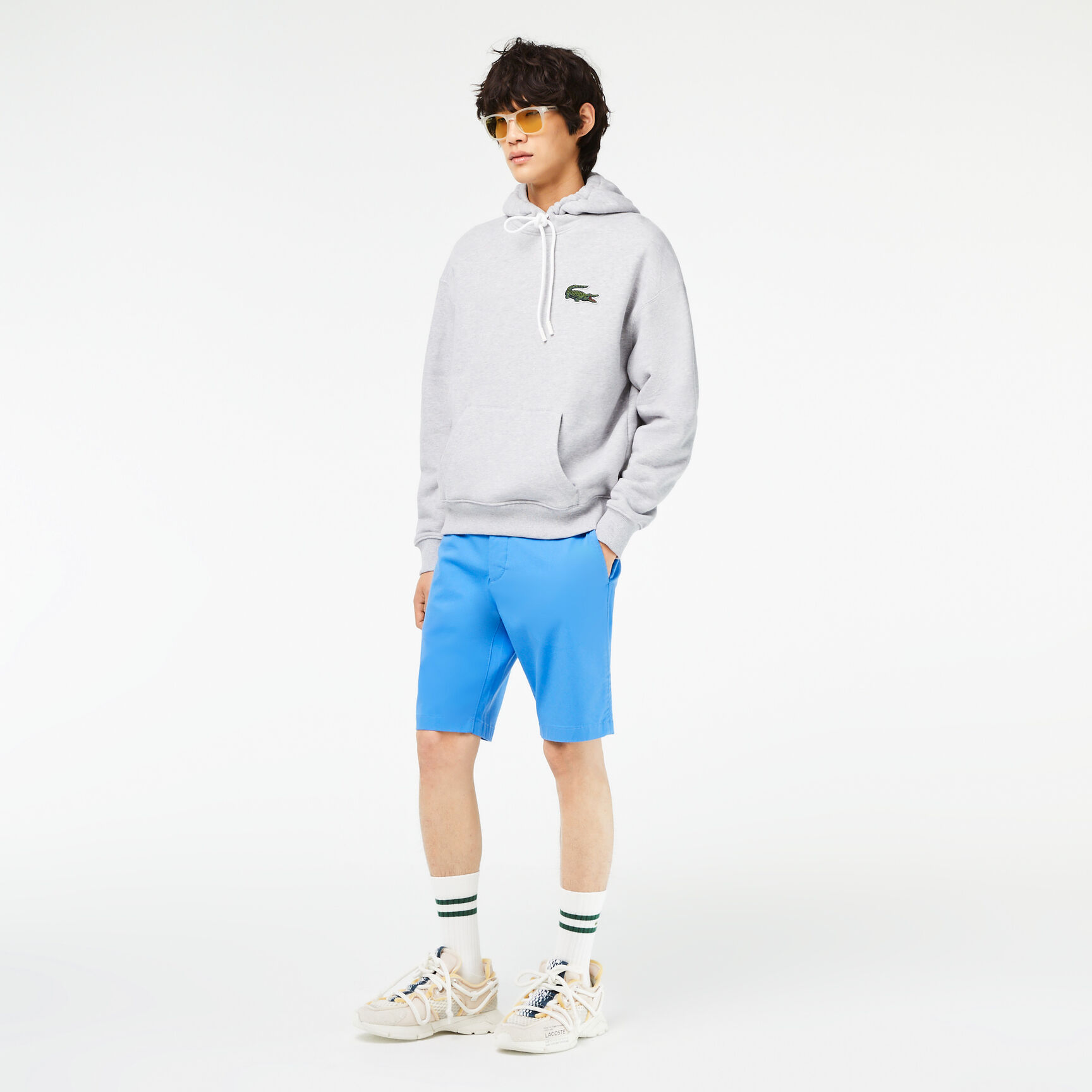 جاكيت لاكوست بنمط فيست مبطن مقاوم للماء للرجال