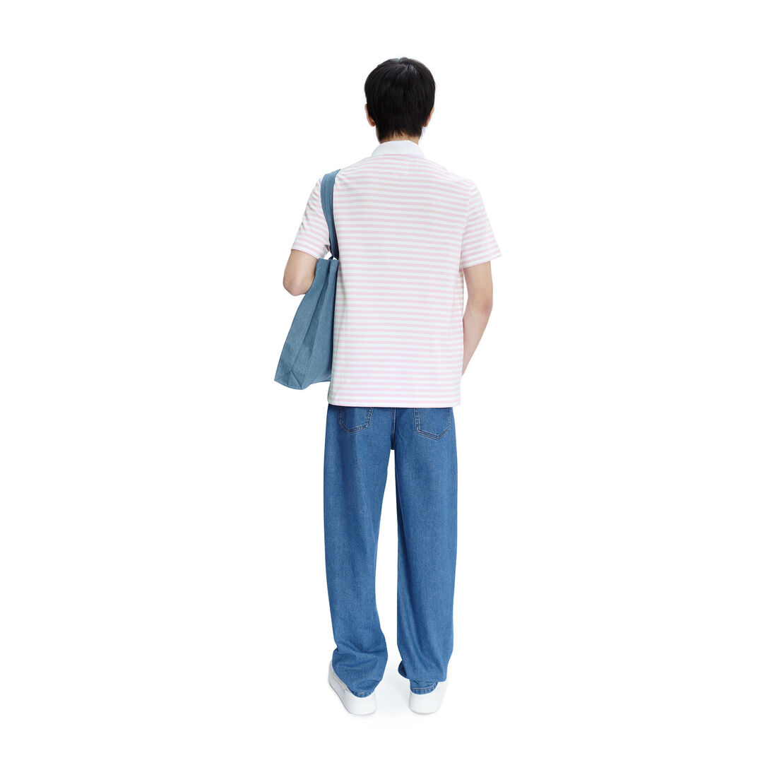 تيشيرت بولو مخطط بقصة فضفاضة للرجال مجموعة Lacoste x A.P.C. تيشيرت بولو مخطط بقصة فضفاضة للرجال مجموعة Lacoste x A.P.C.