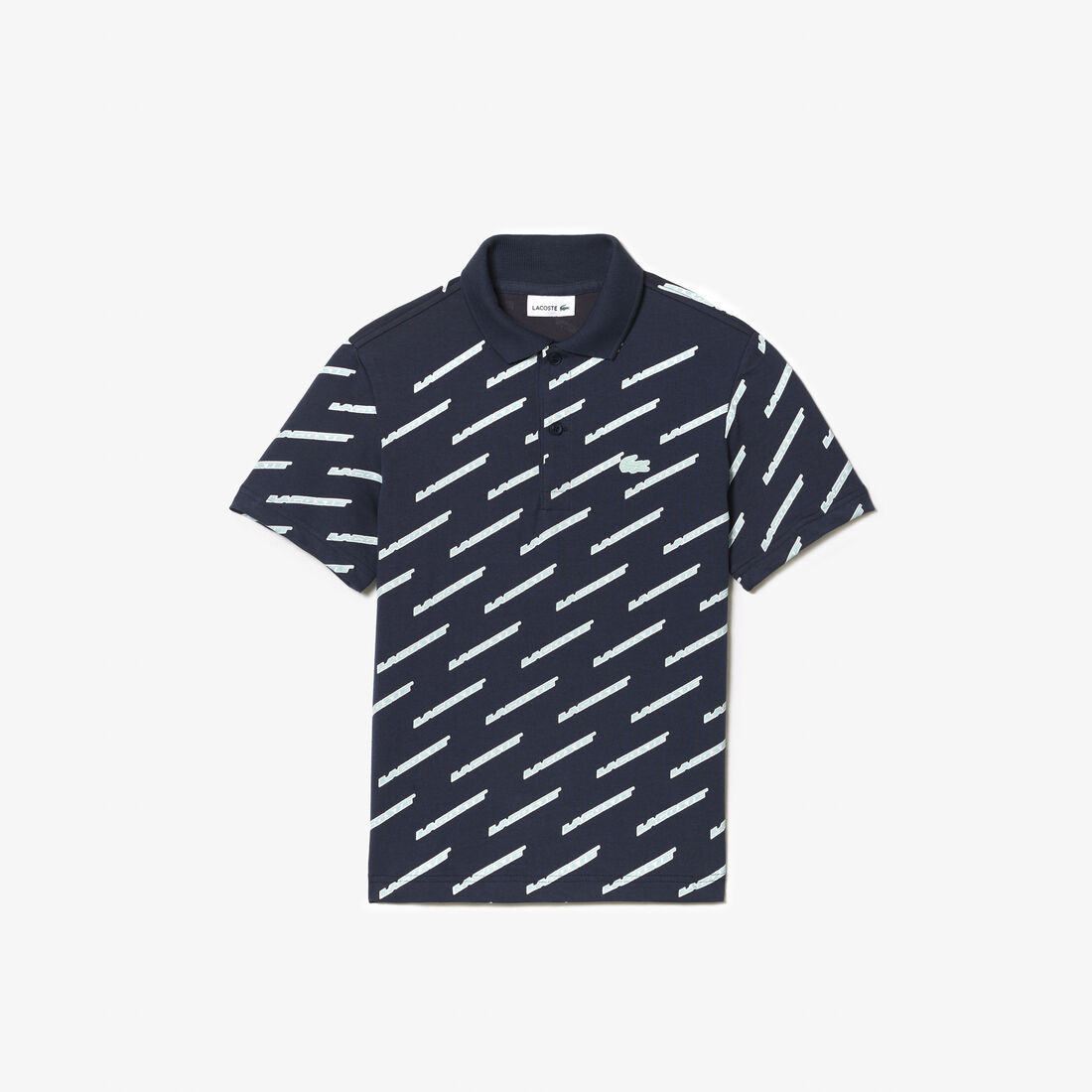 Boys’ Lacoste Printed Organic Cotton Polo Shirt - DJ5295-00-KXE