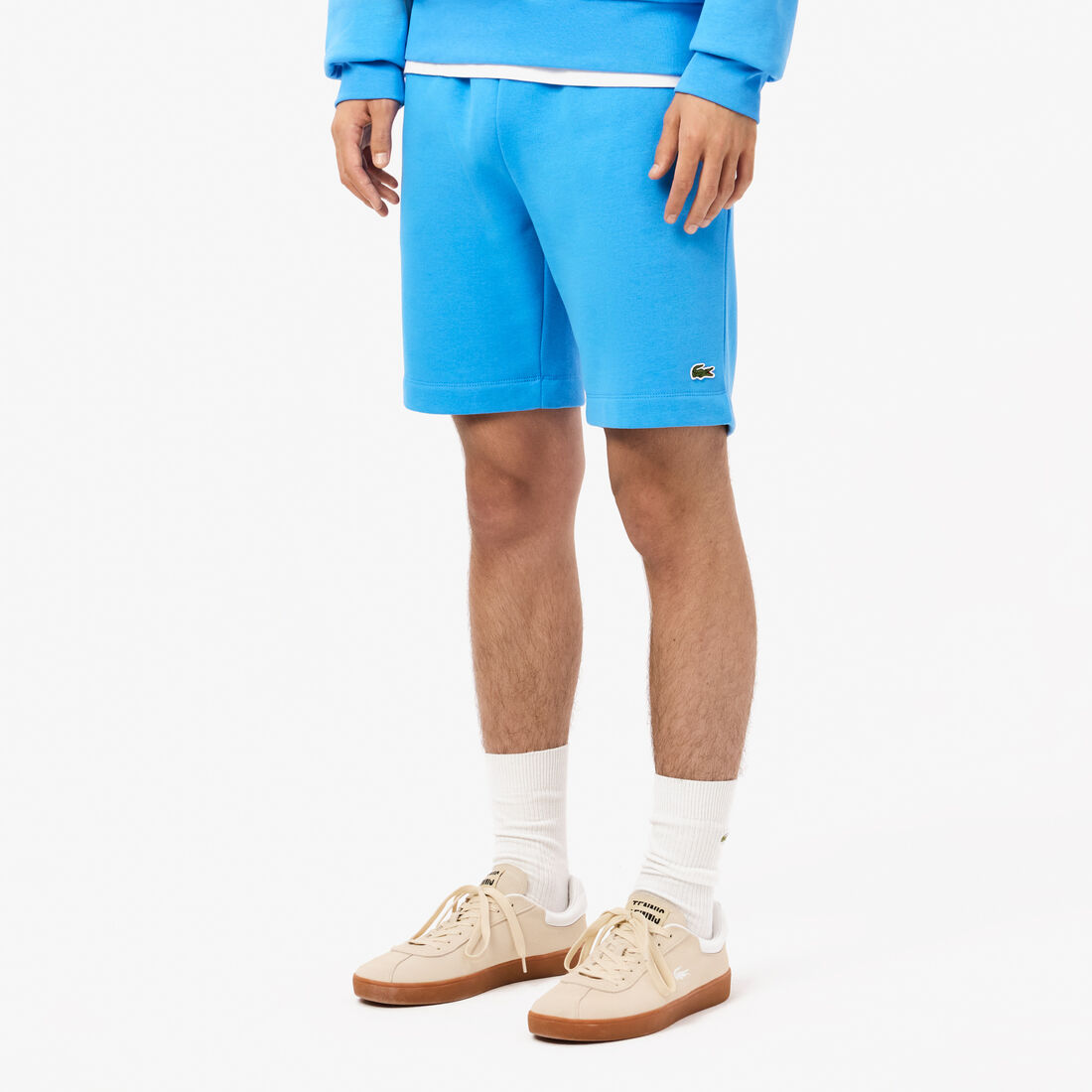 شورت صوف بقصّة عادية Men's Lacoste Organic Brushed Cotton Fleece Jogger Shorts - GH9627-00-4XA