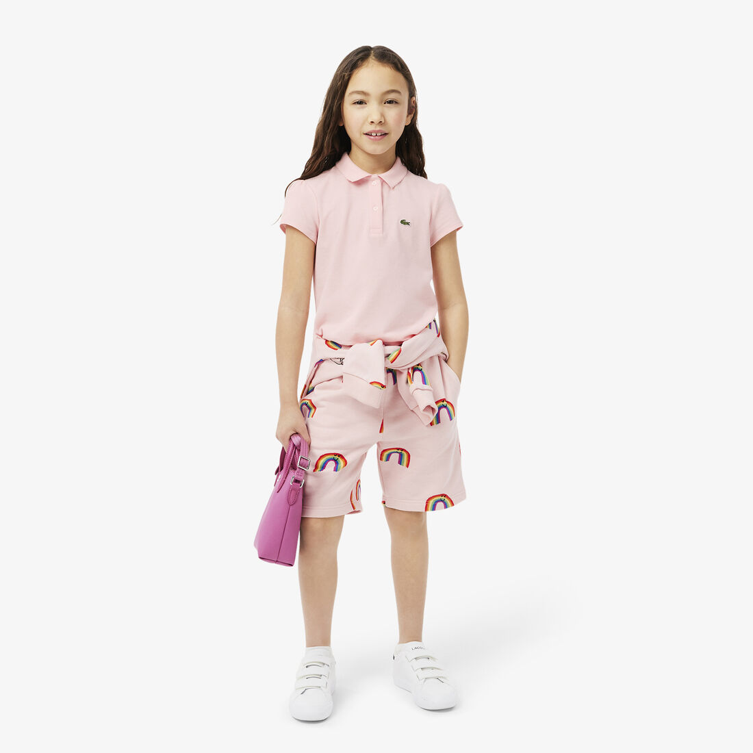 Scalloped Collar Mini Pique Polo Shirt Scalloped Collar Mini Pique Polo Shirt - PJ3594-00-KF9