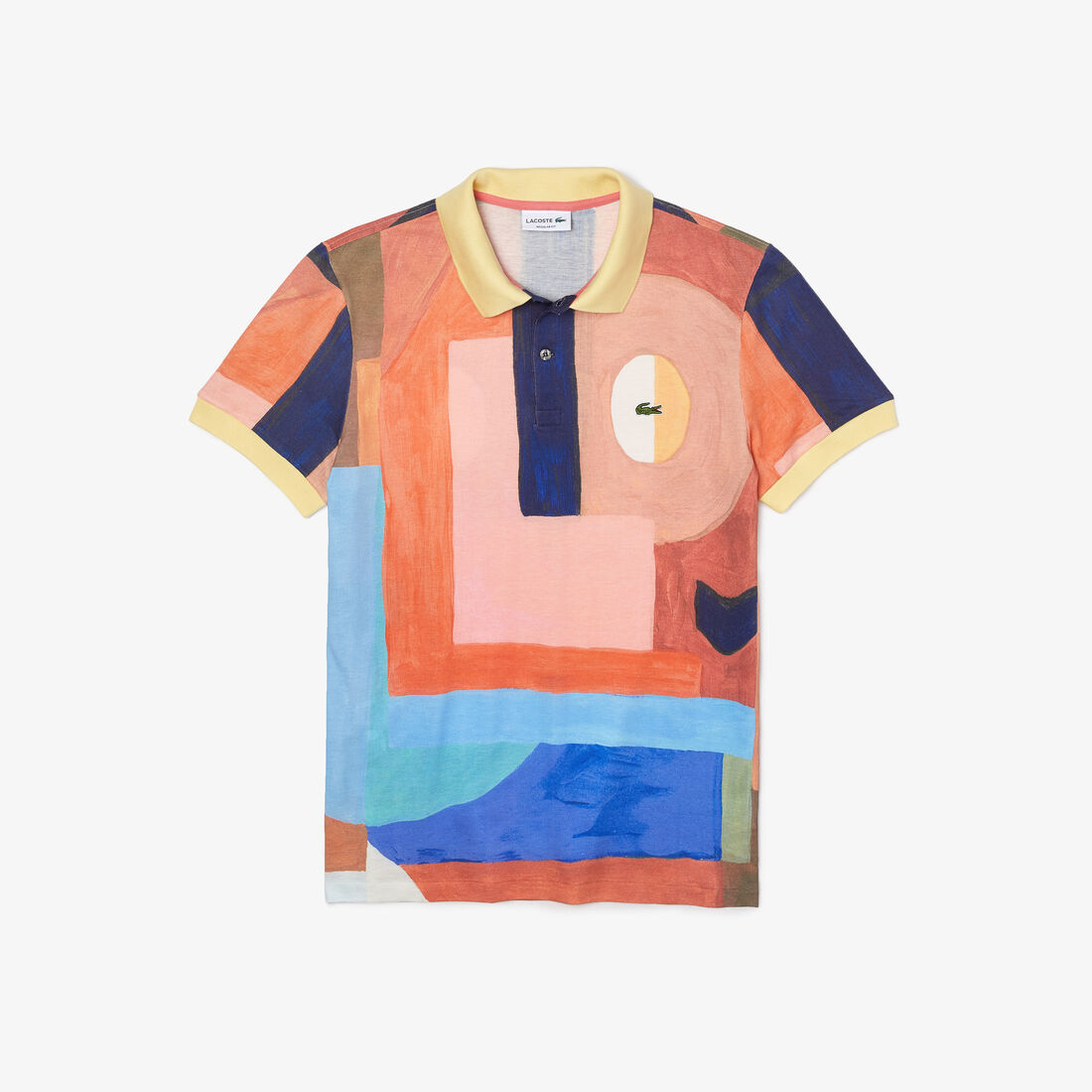 Men’s Lacoste Regular Fit Paint Print Cotton Piqué Polo Men’s Lacoste Regular Fit Paint Print Cotton Piqué Polo