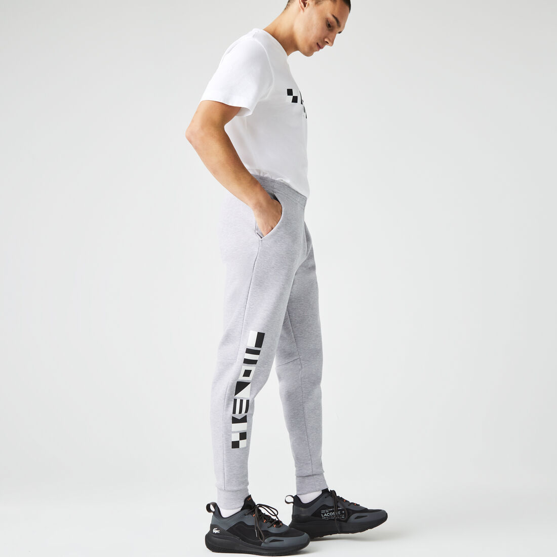 Men's Lacoste Reflective Print Trackpants Men's Lacoste Reflective Print Trackpants