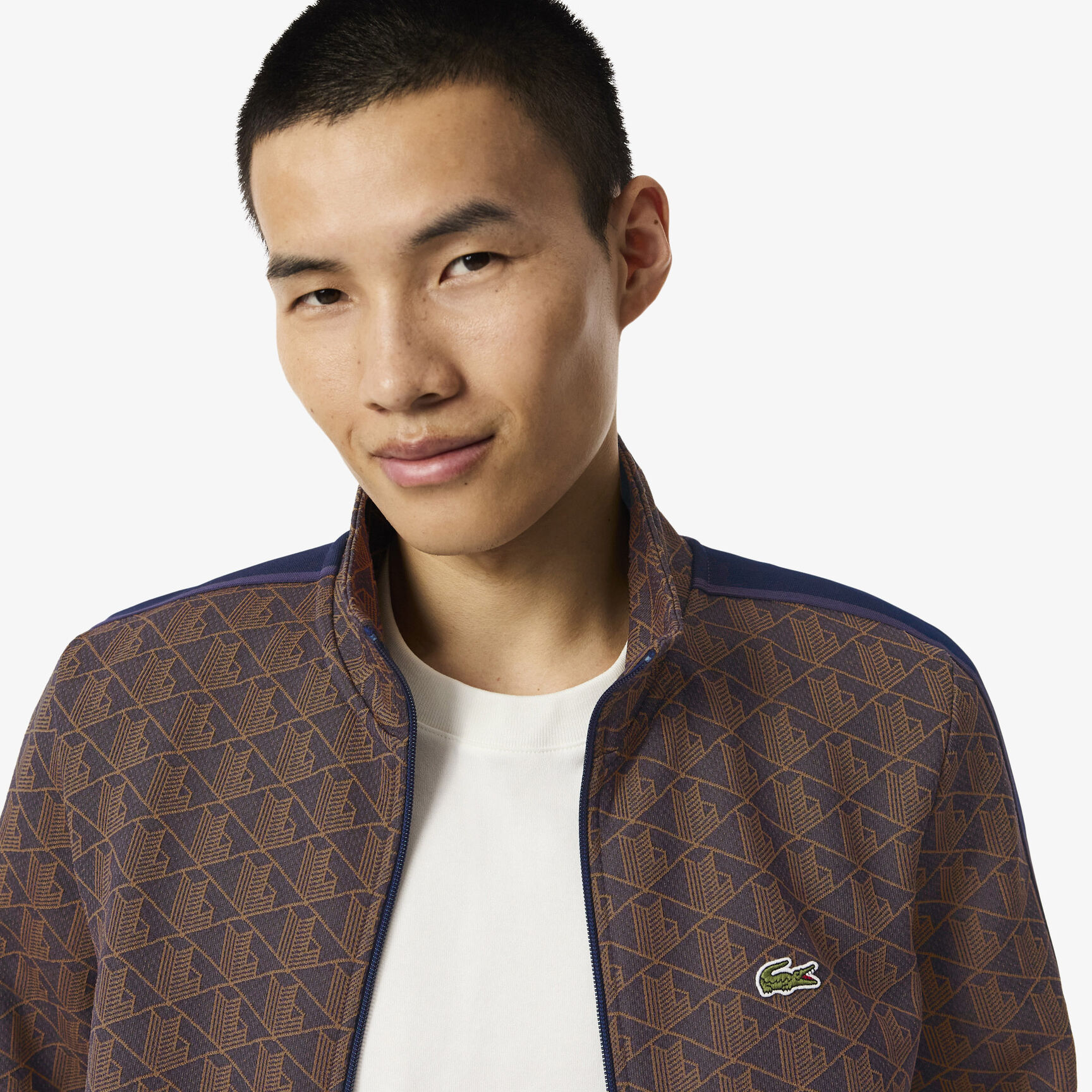 Paris Zip-Up Jacquard Track Jacket - SH1368-00-9I4