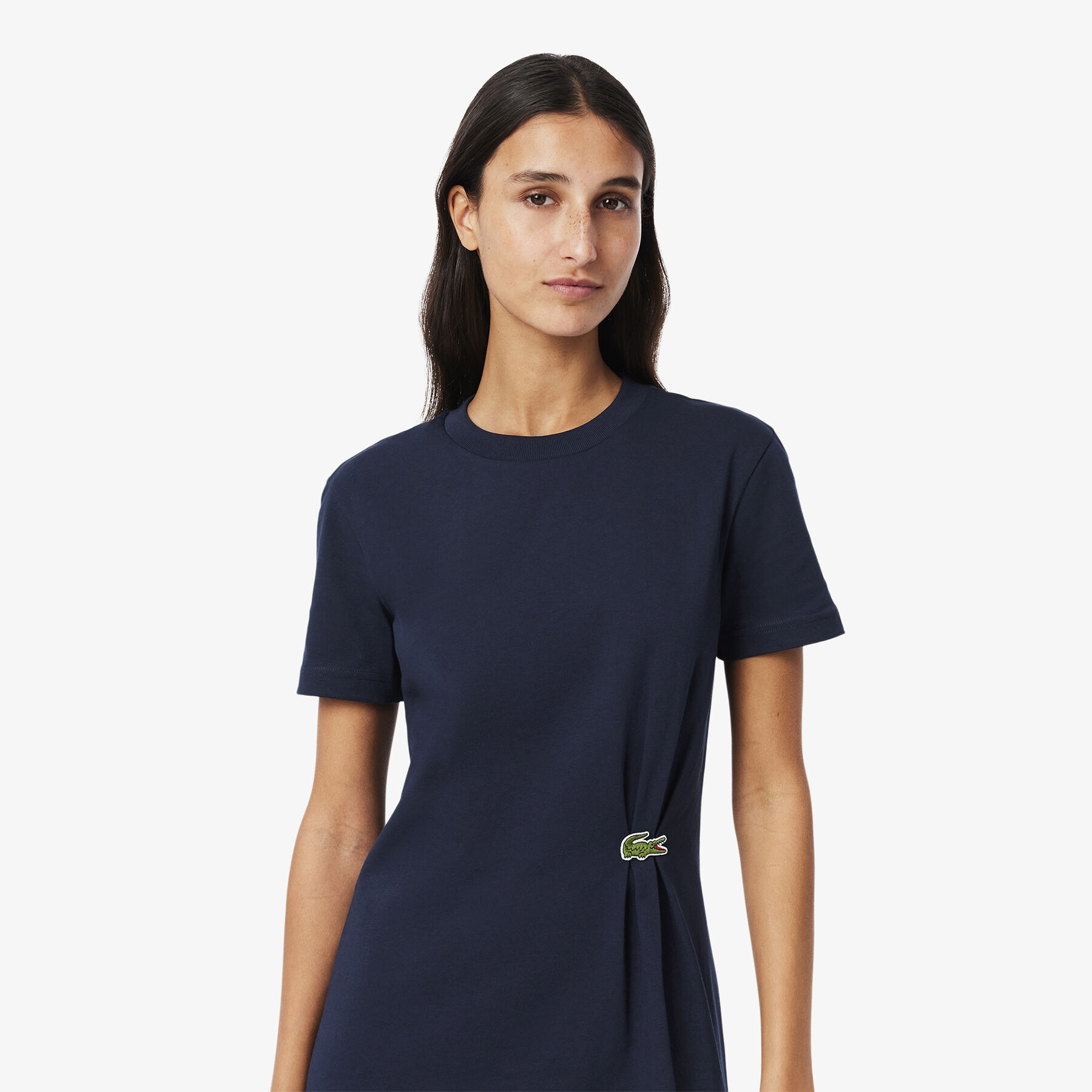 Draped T-shirt Dress lacoste draped t shirt dress