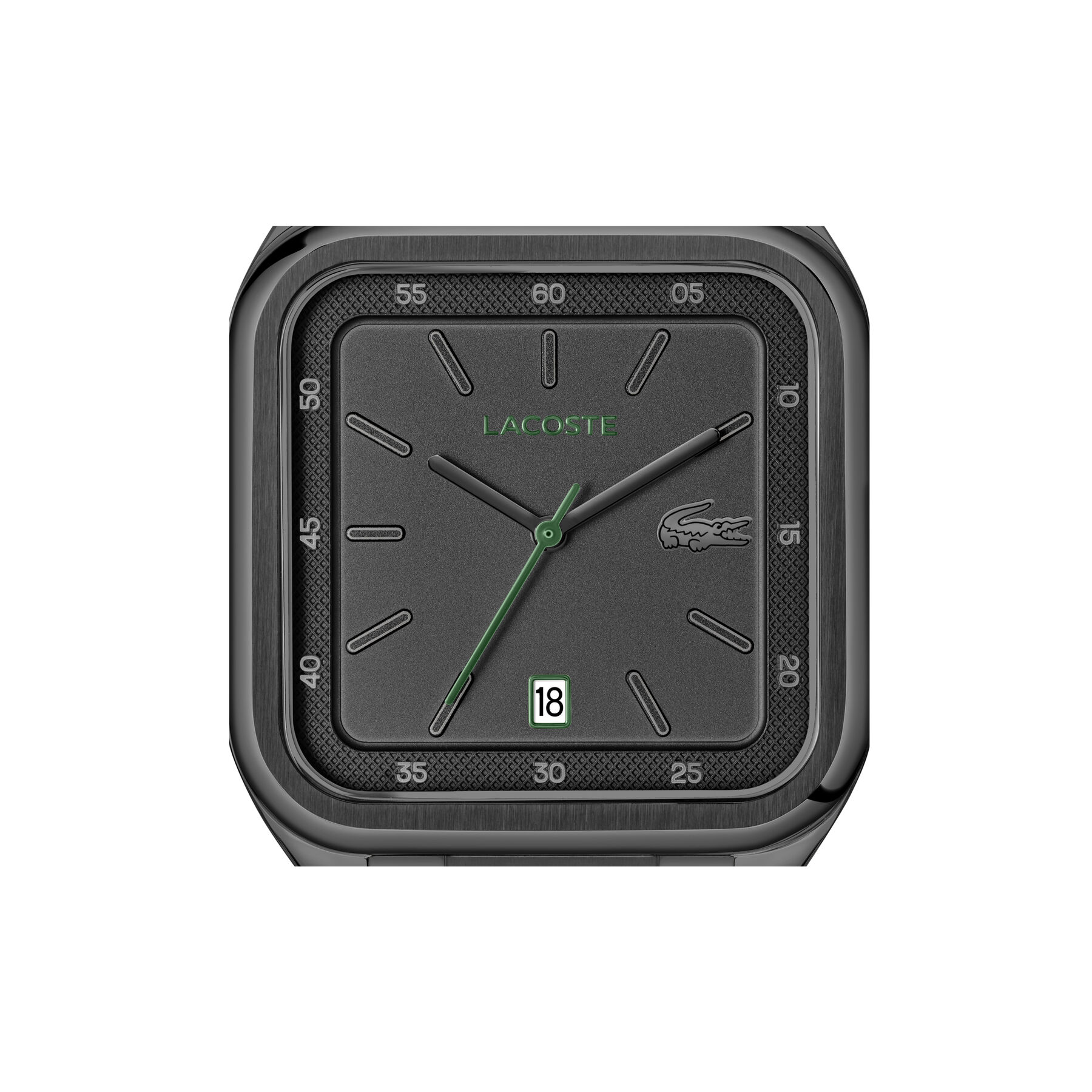 ساعة L.12.12 UP بسوار معدني L.12.12 UP Metal Strap Watch - 2011461-BLK