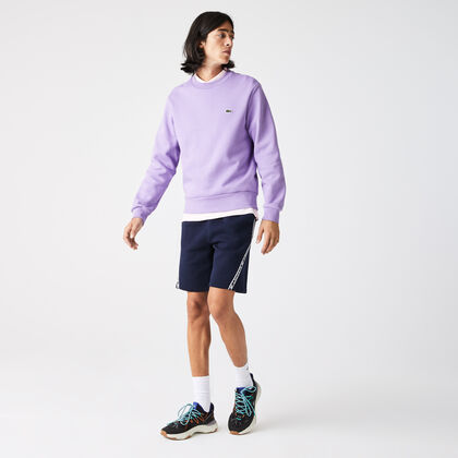 Men's Lacoste Printed Bands Brushed Fleece Shorts