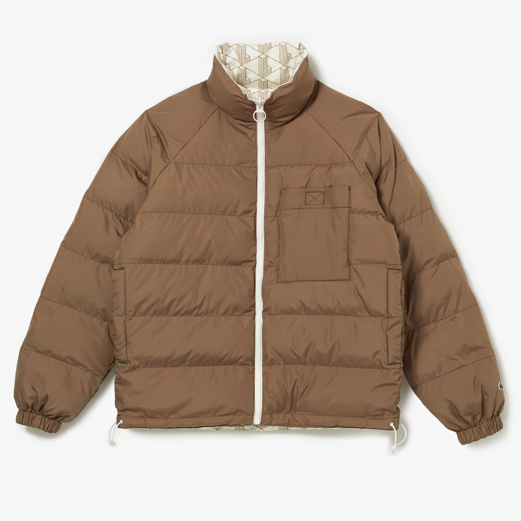 unisex lacoste water repellent reversible jacket