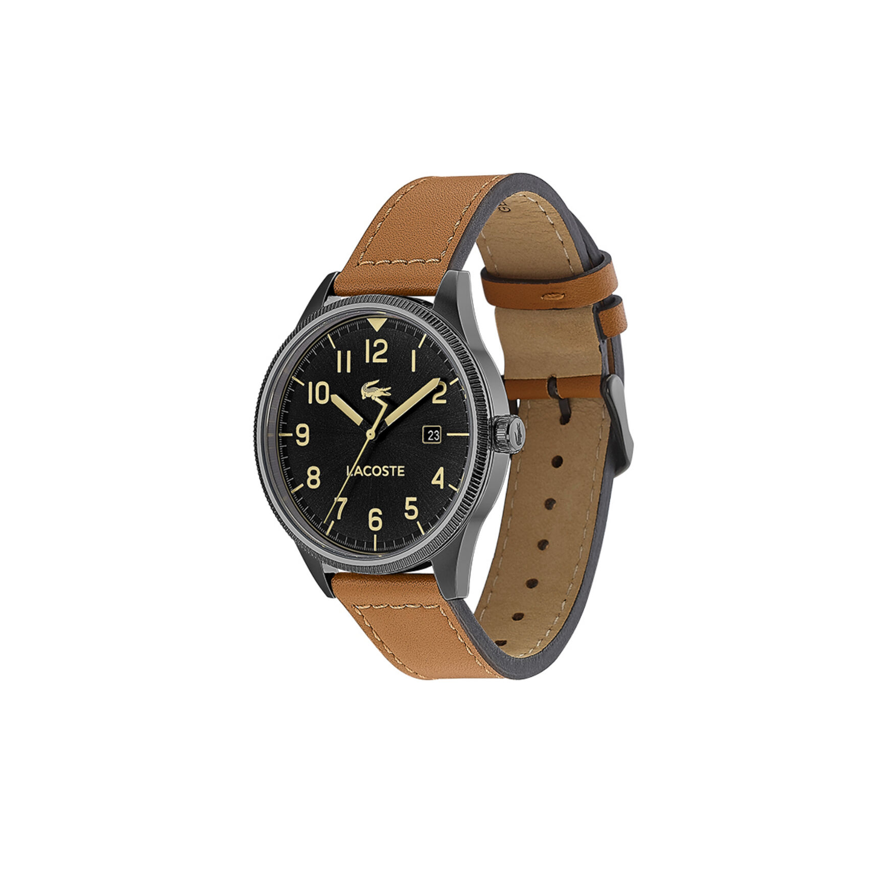 ساعة لاكوست بمينا أسود للرجال مجموعة Lacoste Continental