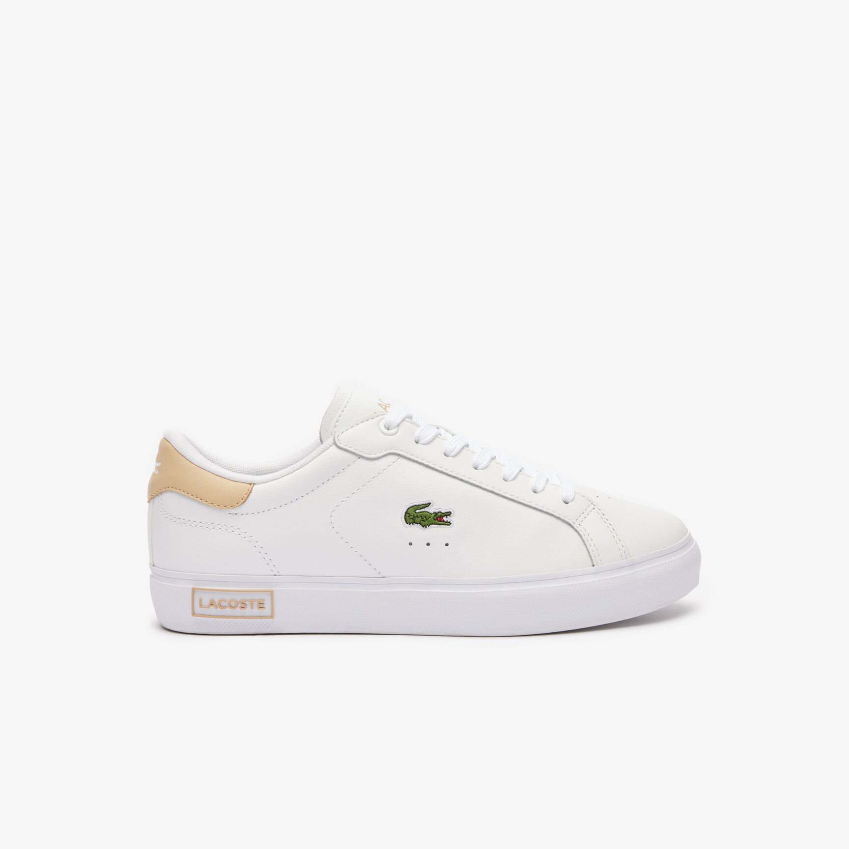 Women's Powercourt Logo Tongue Leather Trainers  - 47SFA0071-2J8