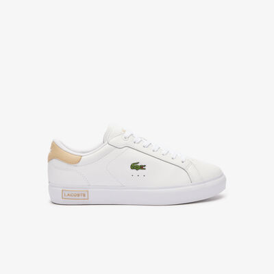 Women's Powercourt Logo Tongue Leather Trainers 