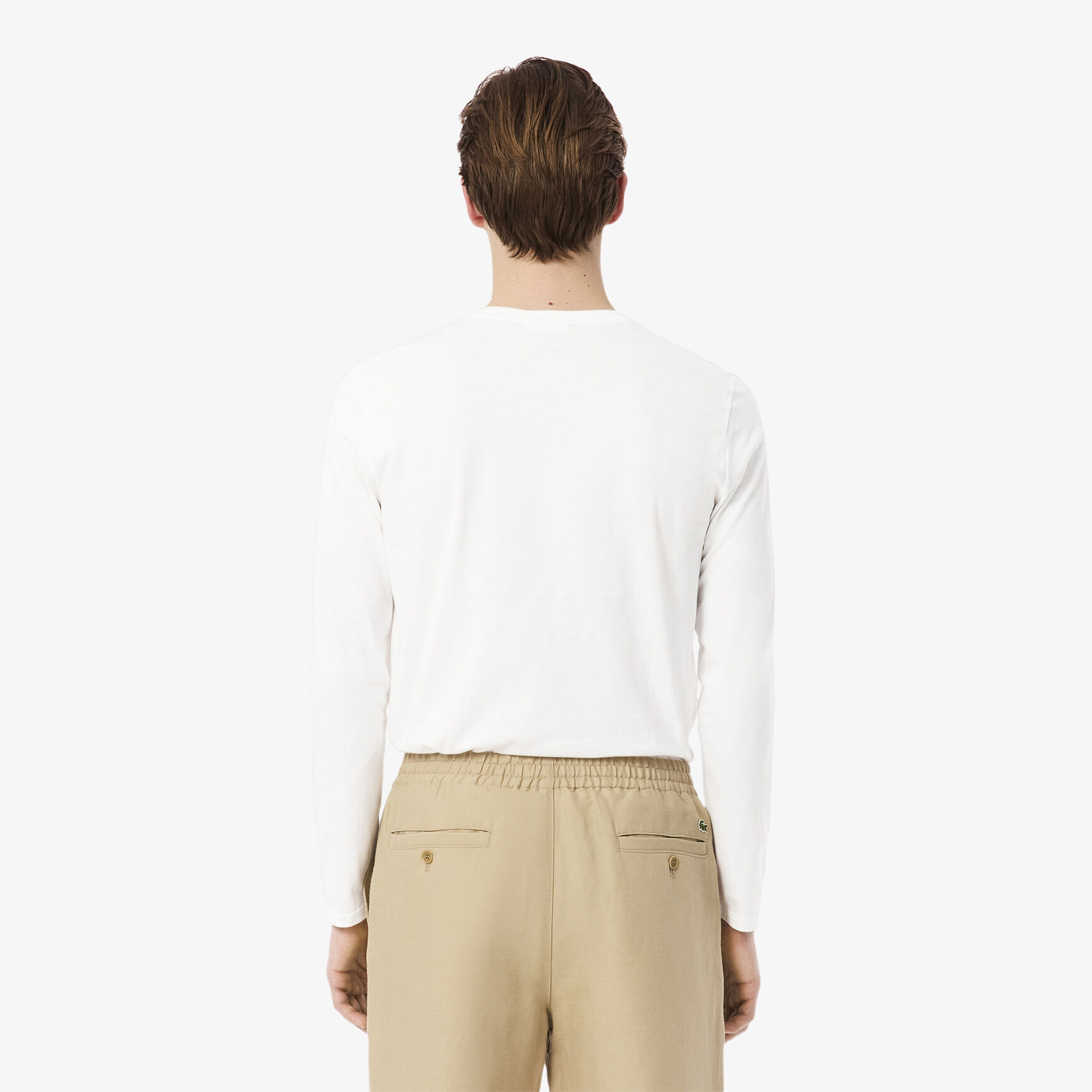 تيشيرت قطن جيرسيه بيما بفتحة رقبة مستديرة للرجال Men's Crew Neck Pima Cotton Jersey T-shirt - TH6712-00-001