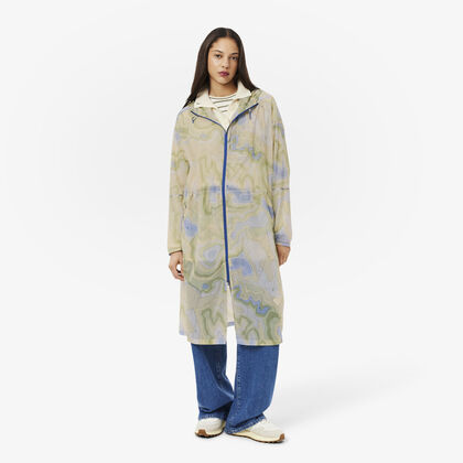 Long Oversized Packable Water-repellent Parka