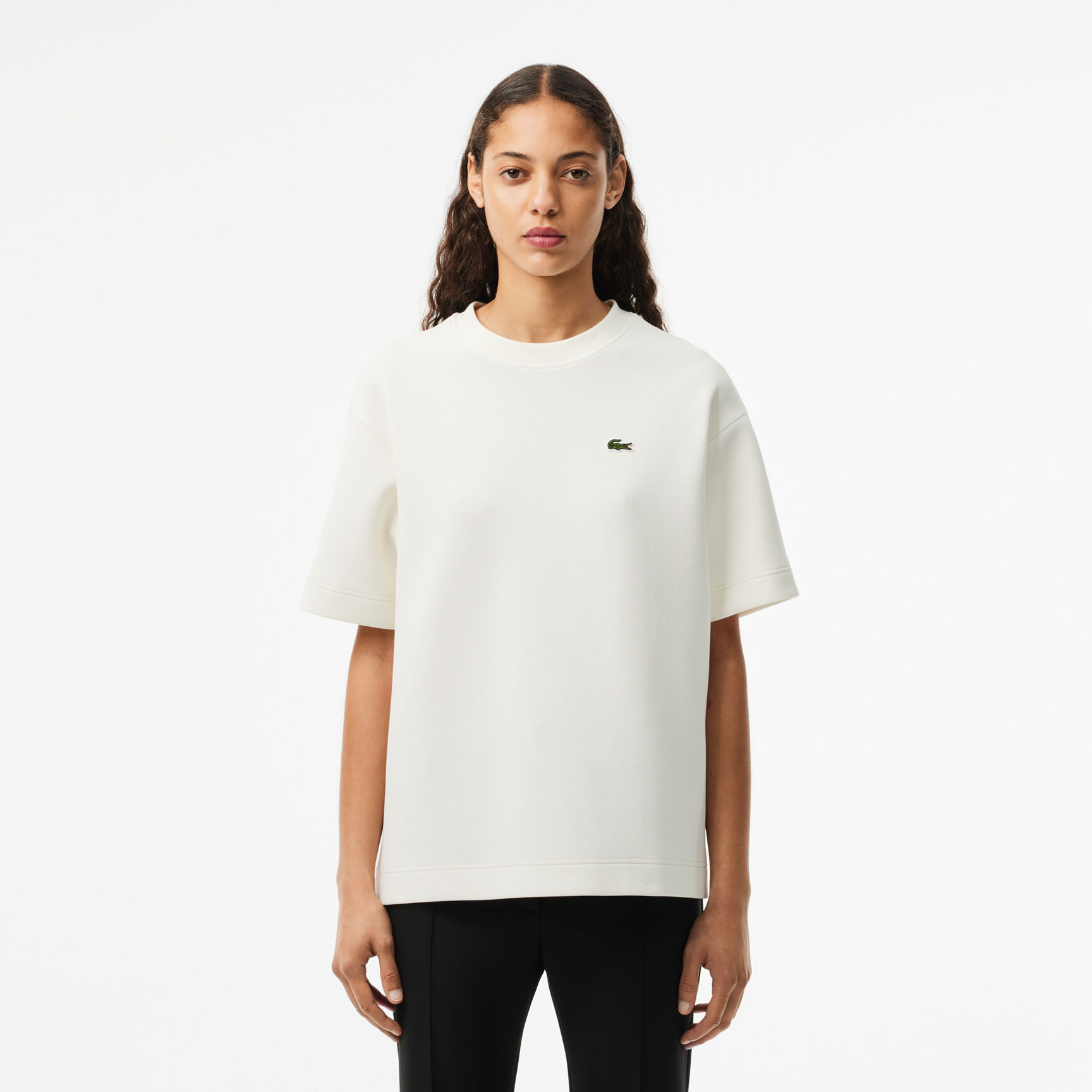 Oversized Double Face Pique T-shirt Oversized Double Face Pique T-shirt - TF7301-00-70V