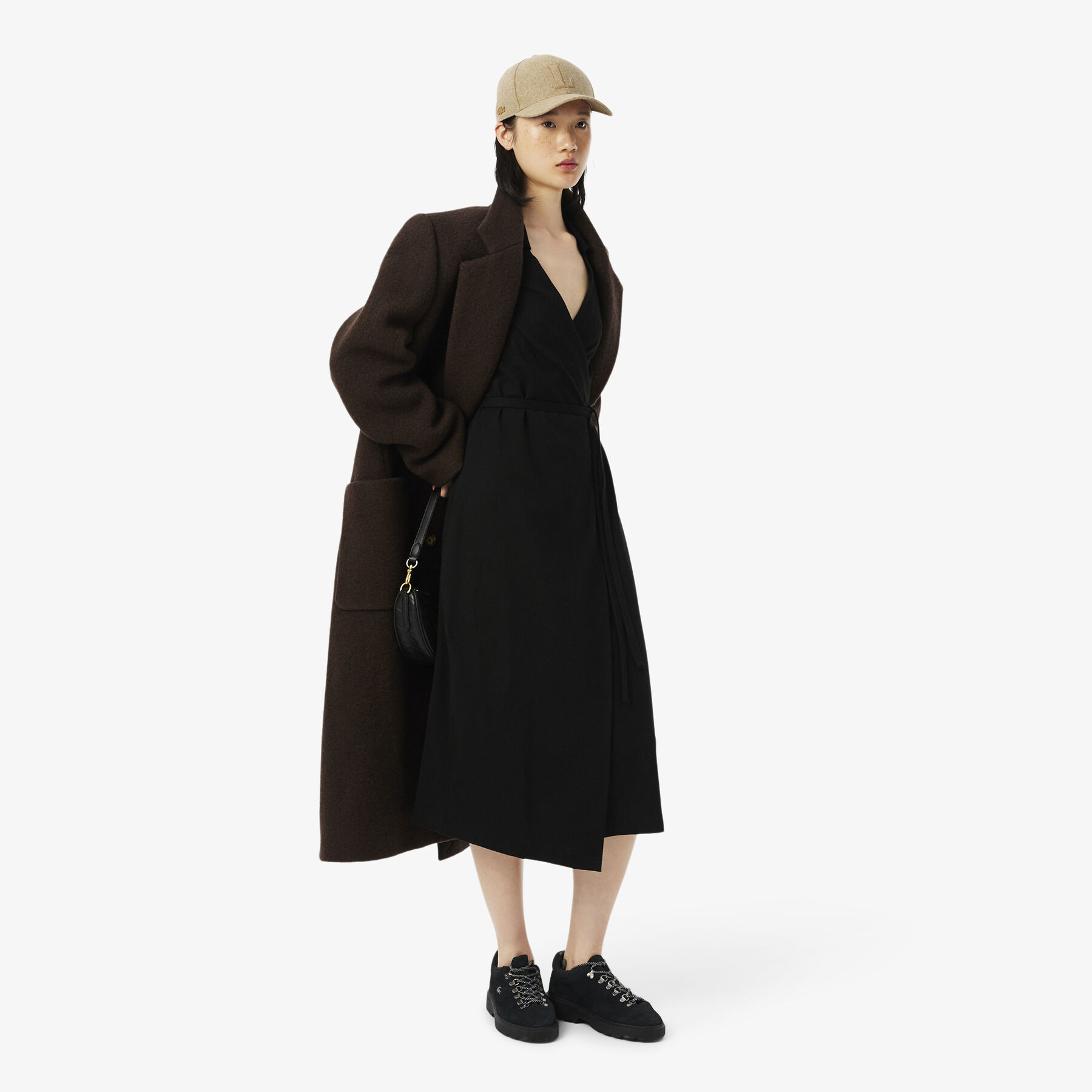 lacoste slim fit polo collar wrap dress