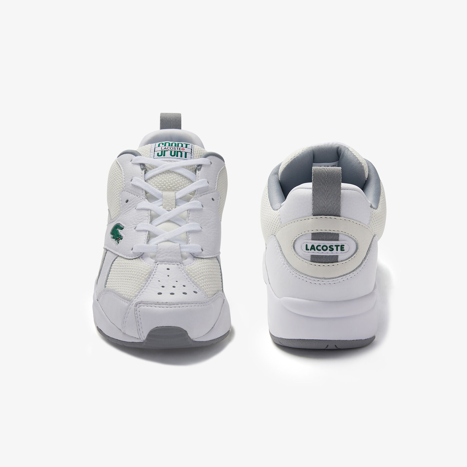 Men's Storm 96 Leather and Textile Trainers lacoste men s storm 96 leather and textile trainers