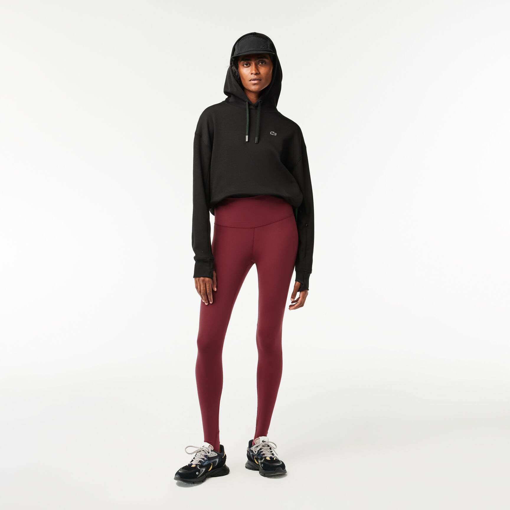 Women's Lacoste Recycled Polyester Tapered Leggings Women's Lacoste Recycled Polyester Tapered Leggings - OF5950-00-YUP