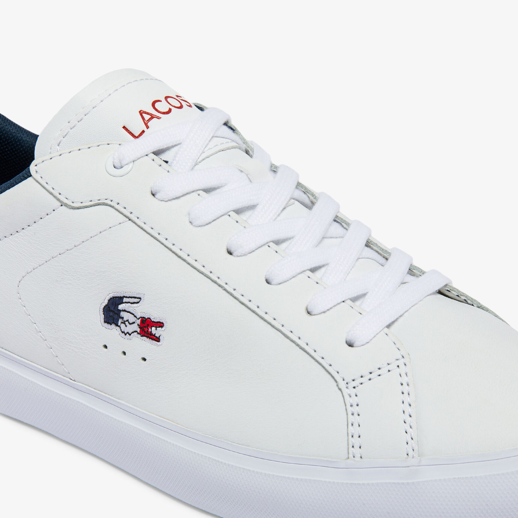 سنيكرز باور كورت جلد بثلاثة ألوان للرجال Men's Powercourt Leather Tricolour Trainers - 43SMA0034-407