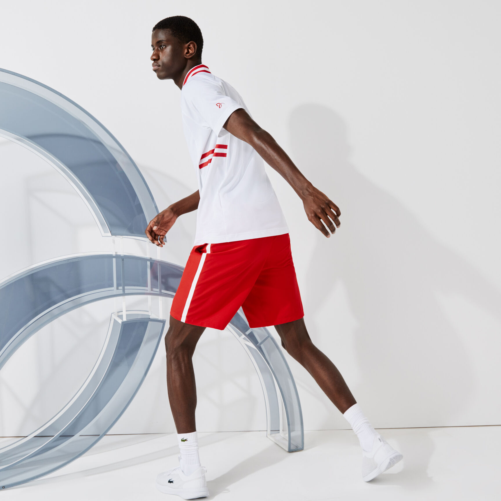 شورت مسامي مرن مجموعة Novak Djokovic وLacoste SPORT للرجال شورت مسامي مرن مجموعة Novak Djokovic وLacoste SPORT للرجال